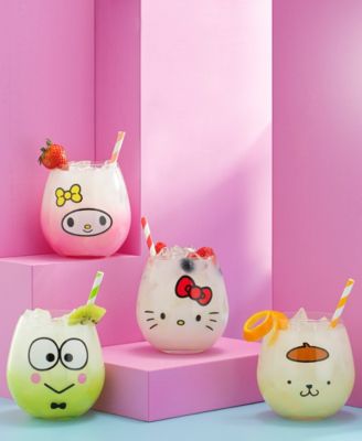 Hello Kitty and Friends Hello Sippy Stemless Drinking Glasses, Set of 4