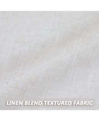 Linen Blend Kitchen Tier Window Curtain Pair, 52" x 36"