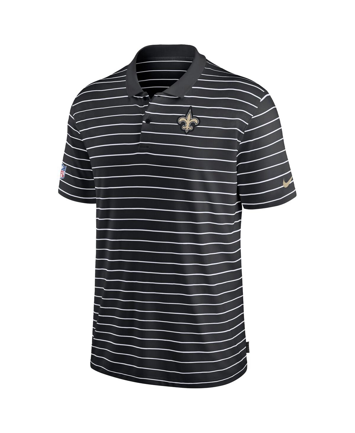 Nike Men's Black New Orleans Saints Sideline Lock Up Victory Performance Polo In Black