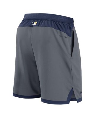 Men's Gray Milwaukee Brewers Authentic Collection Flex Vent Performance Shorts