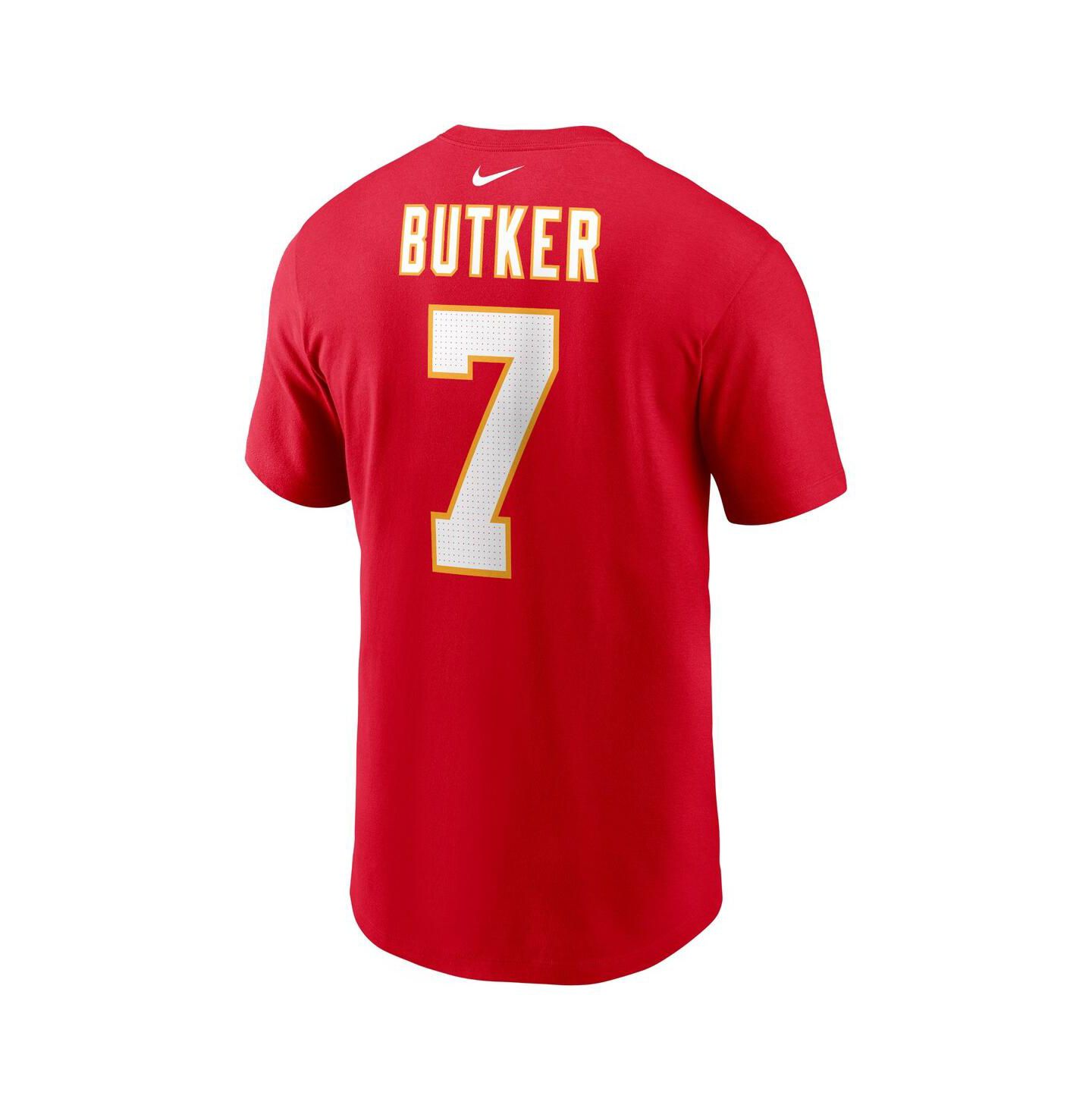 Мужская футболка Nike Harrison Butker Red Kansas City Chiefs Name & Number — фото 3