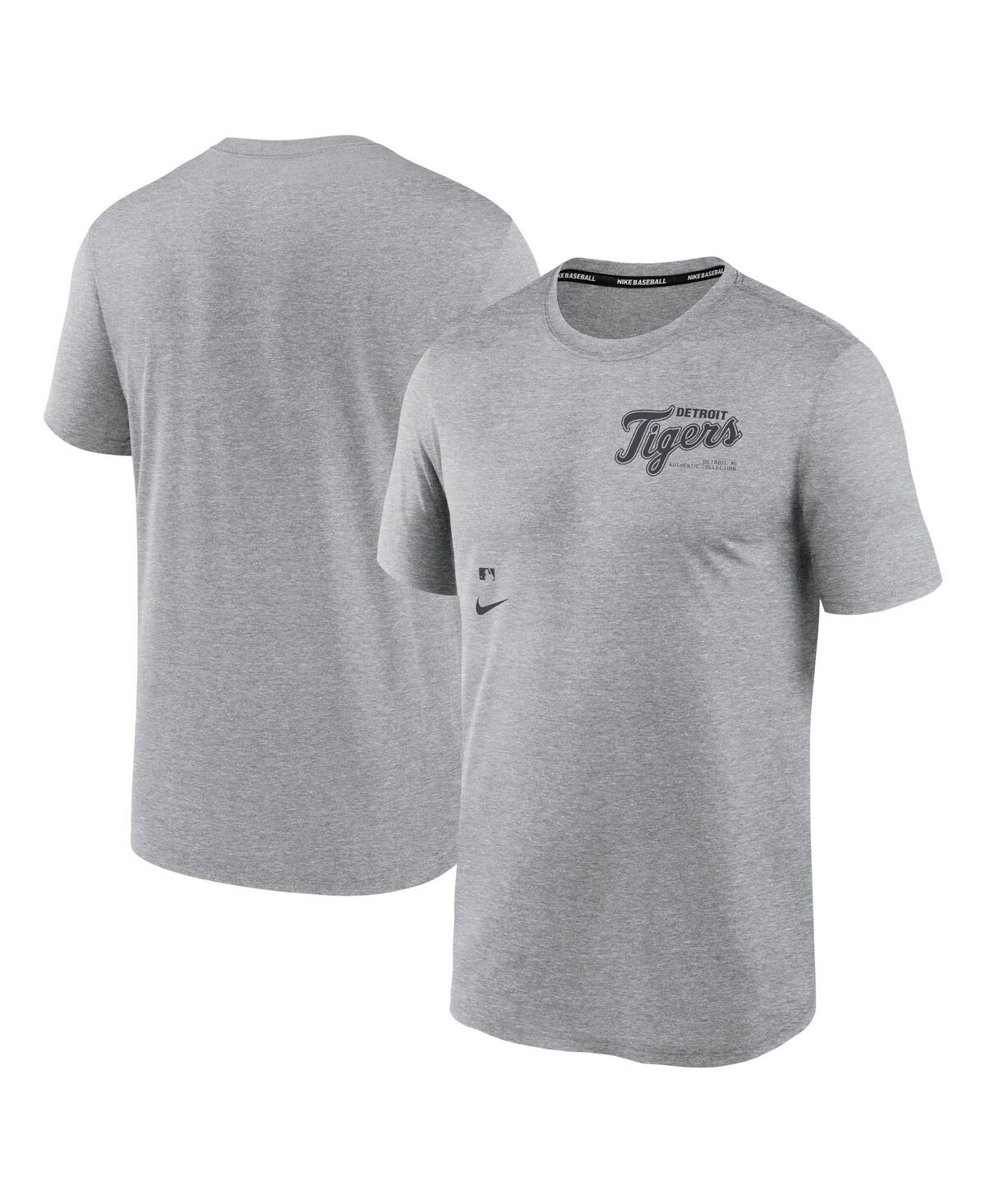 Men's Heather Charcoal Detroit Tigers Authentic Collection Early Work Tri-Blend Performance T-Shirt - Heather Charcoal