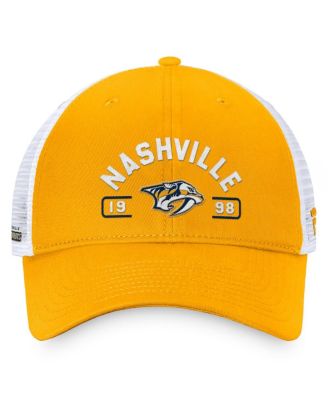Men's Gold/White Nashville Predators Free Kick Trucker Adjustable Hat