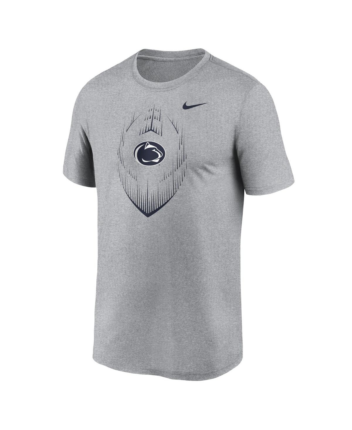 Nike Men's Heather Gray Penn State Nittany Lions Primetime Legend Icon Performance T-shirt In Heather Gray