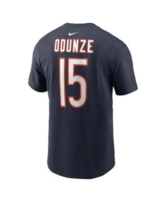 Men's Rome Odunze Navy Chicago Bears 2024 NFL Draft First Round Pick Name Number T-Shirt