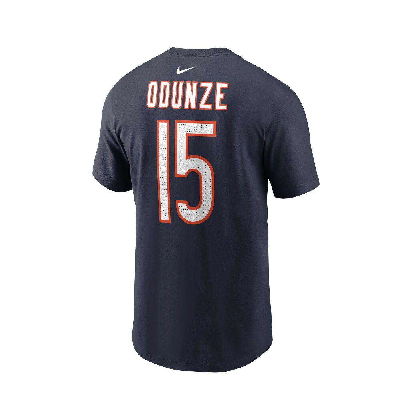 Мужская футболка Nike Rome Odunze Navy Chicago Bears 2024 NFL Draft First Round Pick Name & Number — фото 2