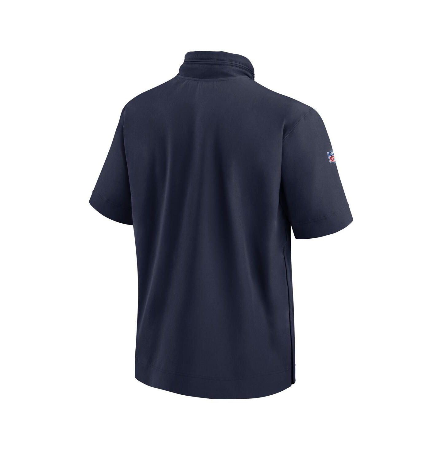 Мужская куртка Nike College Navy Seattle Seahawks 2024 Sideline Coach Short Sleeve Half-Zip Hoodie Jacket — фото 3