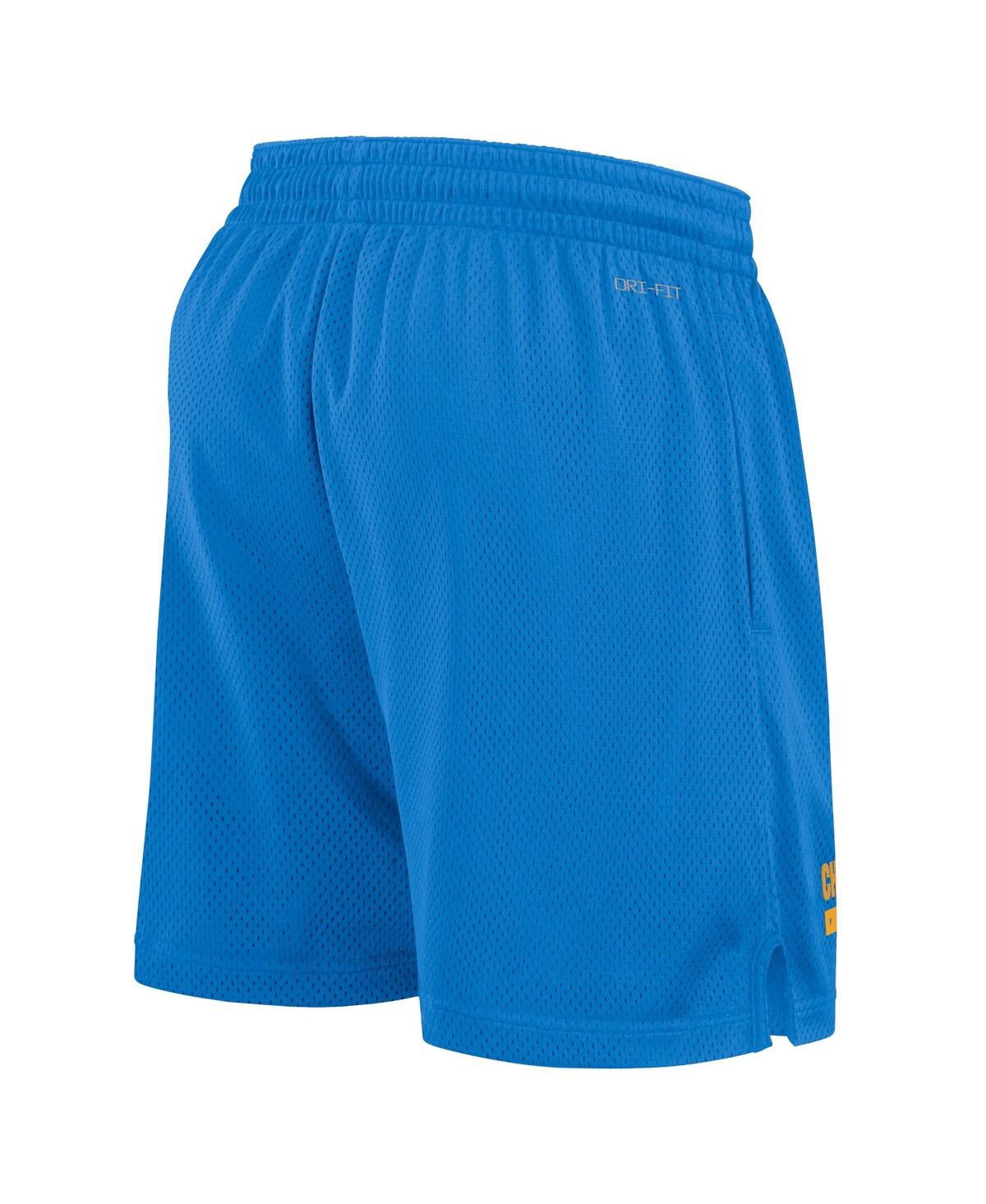Nike Men'sLos Angeles Chargers 2024 Sideline Performance Mesh Shorts - Powder Blue, Gold
