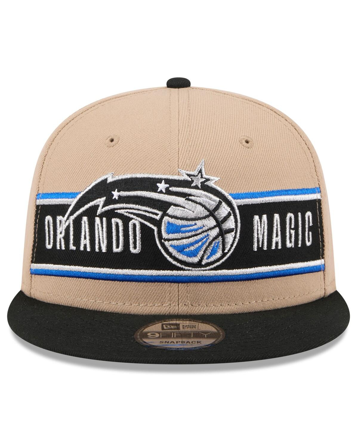 New Era Men's TanOrlando Magic 2024 Nba Draft 9FIFTY Snapback Hat - Black