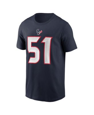 Men's Will Anderson Jr. Navy Houston Texans Player Name Number T-Shirt