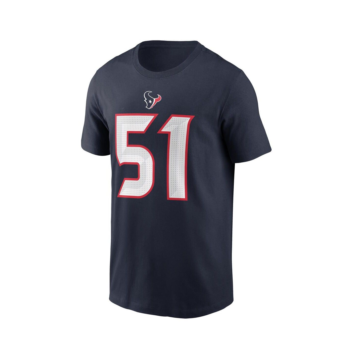 Мужская футболка Nike Will Anderson Jr. Navy Houston Texans Player Name & Number — фото 2
