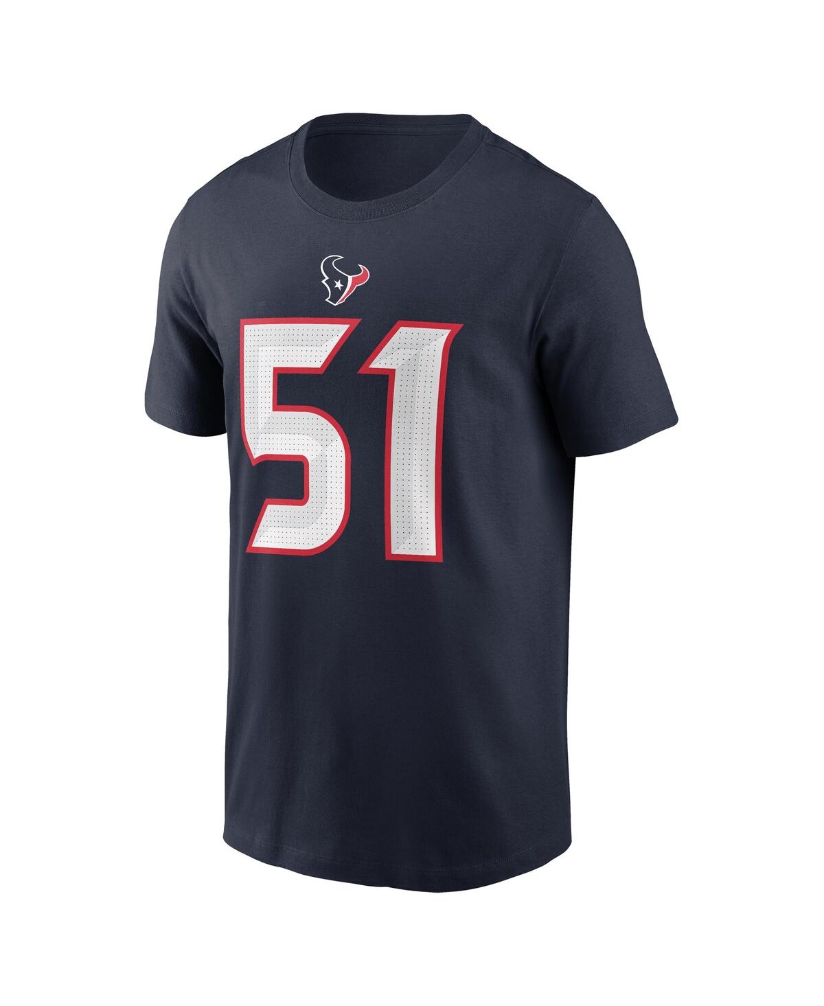 Nike Men's Will Anderson Jr.Houston Texans Player Name Number T-Shirt - Navy