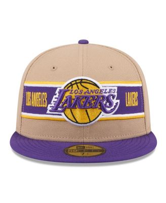 Men's Tan/Purple Los Angeles Lakers 2024 NBA Draft 59FIFTY Fitted Hat