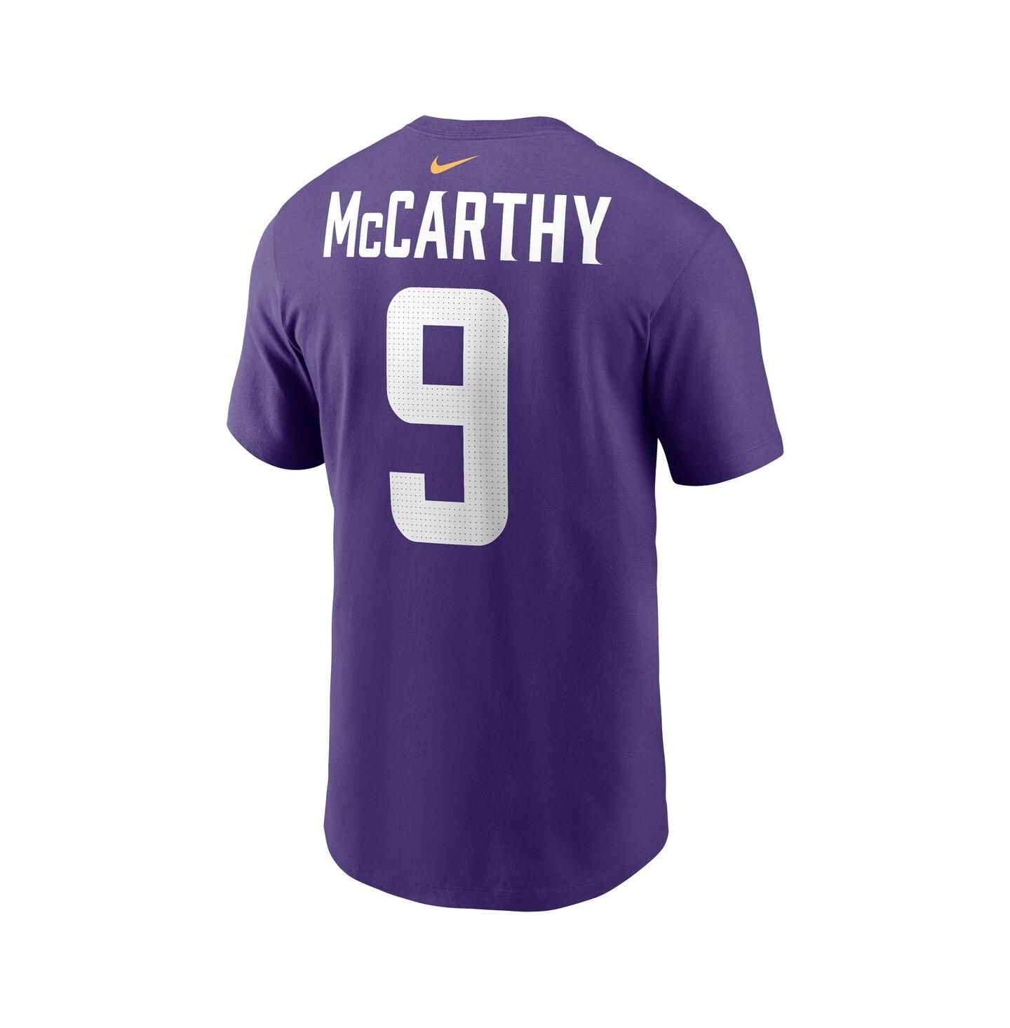 Мужская футболка Nike J.J. McCarthy Purple Minnesota Vikings 2024 NFL Draft First Round Pick Name & Number — фото 2