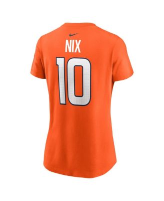 Women's Bo Nix Orange Denver Broncos 2024 NFL Draft First Round Pick Name Number T-Shirt