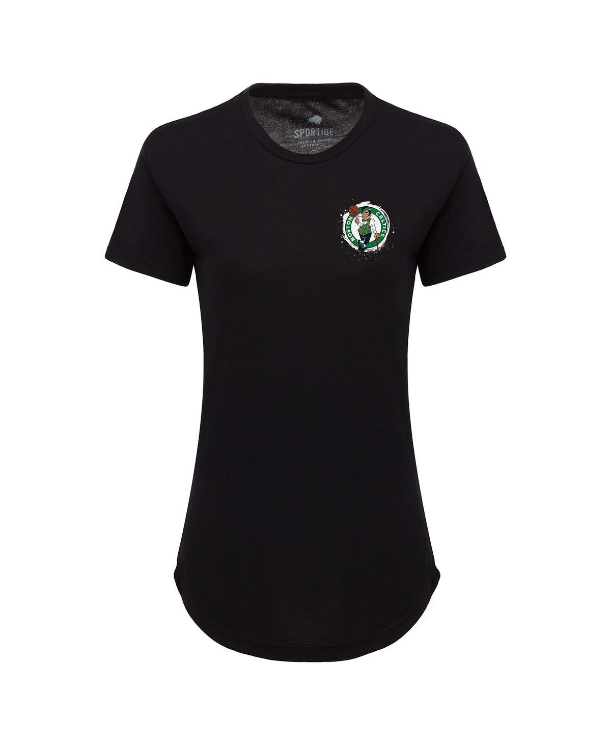 Sportiqe Women'sBoston Celtics 2024 Nba Finals Champions King of the Court Phoebe Tri-Blend T-Shirt - Black