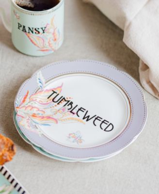 Floral Tea Plates, Set of 4