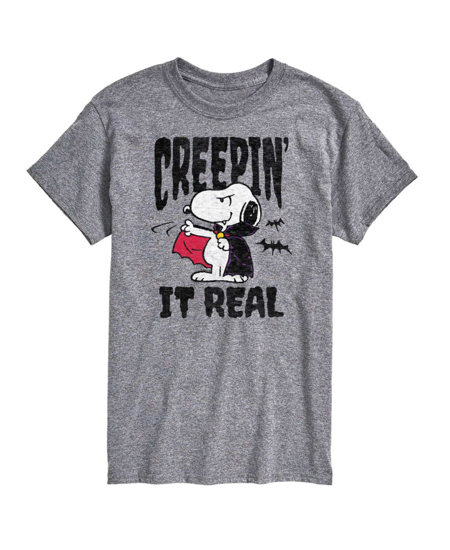 Мужская футболка AIRWAVES Hybrid Apparel Snoopy Vampire Short Sleeve, цвет: Серый — фото 1