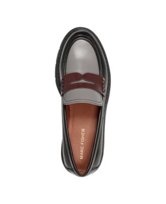Women's Cube Lug Sole Penny Loafers