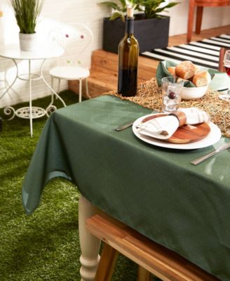 Tonal Lattice Print Outdoor Tablecloth, 60x84 Inches