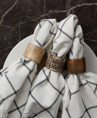 Wood Band Napkin Ring Set of 6