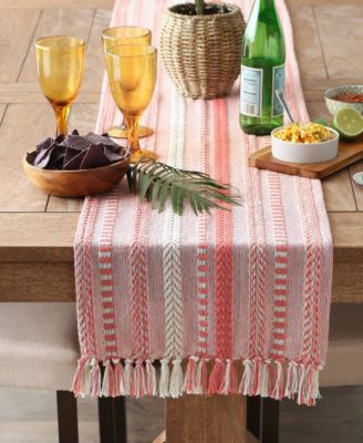 Braided Stripe Table Runner, 15x72 Inches