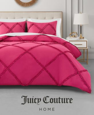 Diamond Ruffle 3 Piece Reversible Comforter Set, Full/Queen