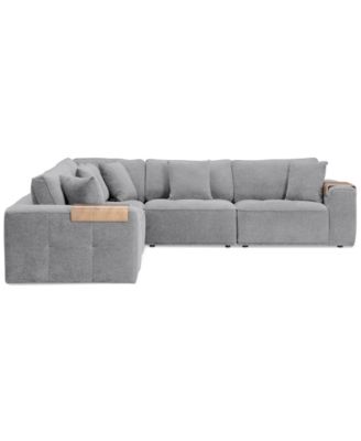 CLOSEOUT! Nycolle 5-Pc. Modular Fabric L-Shape Sectional, Created for Macy's