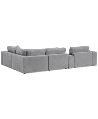 CLOSEOUT! Nycolle 5-Pc. Modular Fabric L-Shape Sectional with 1 Console, Created for Macy's