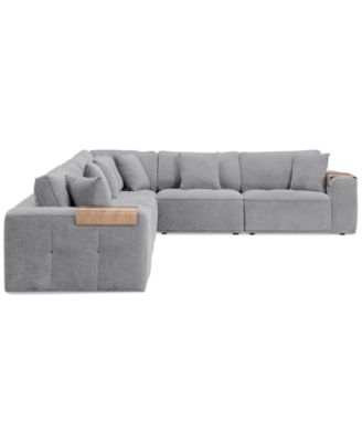 Nycolle 6-Pc. Modular Fabric L-Shape Sectional at Macy's