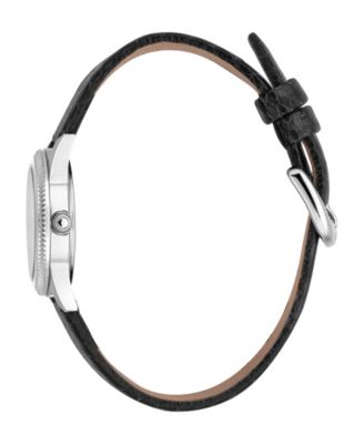 Women's Quartz Black Leather Watch 28mm