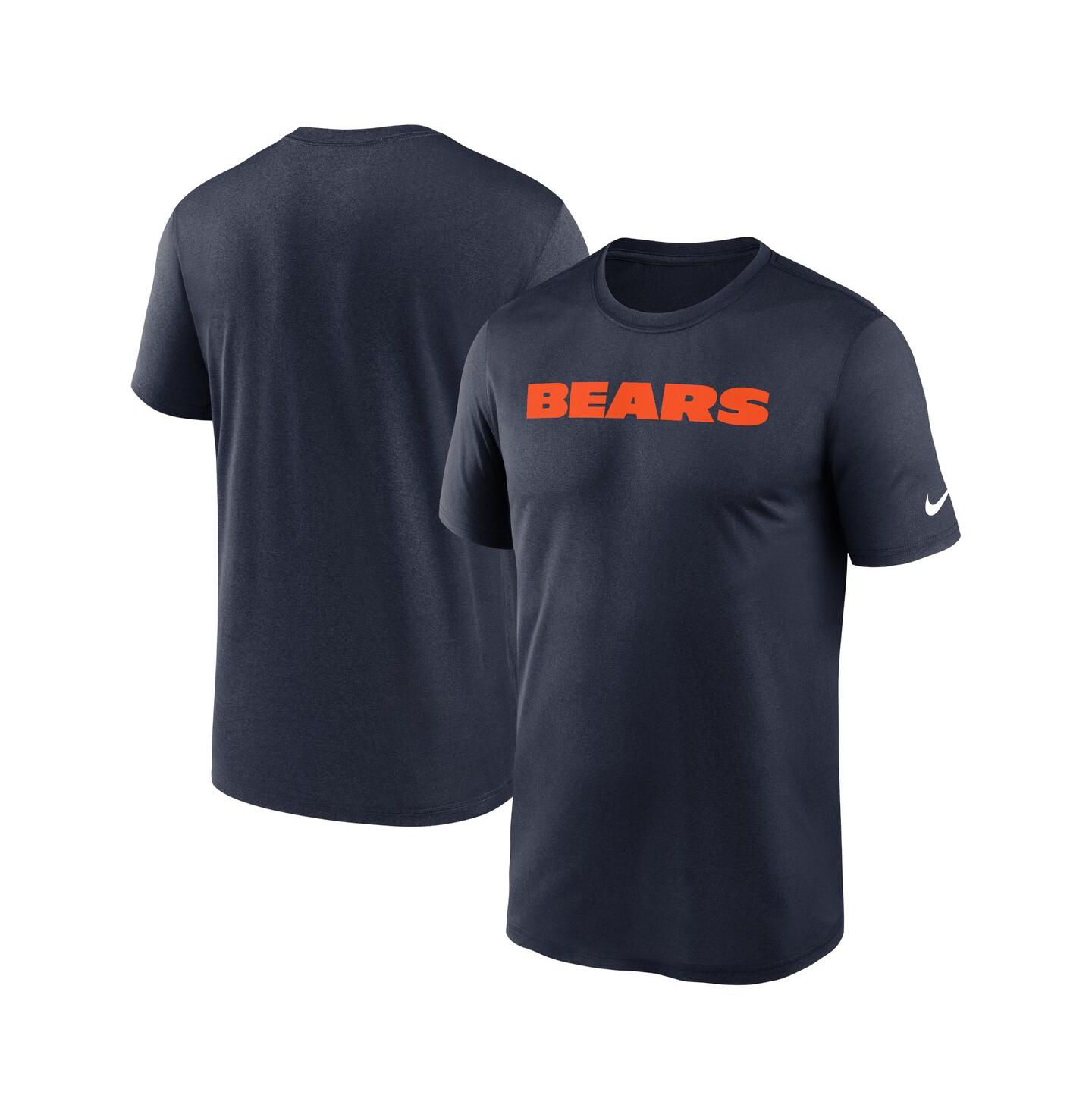 Мужская футболка Nike Blue Chicago Bears Primetime Legend Wordmark Performance — фото 1
