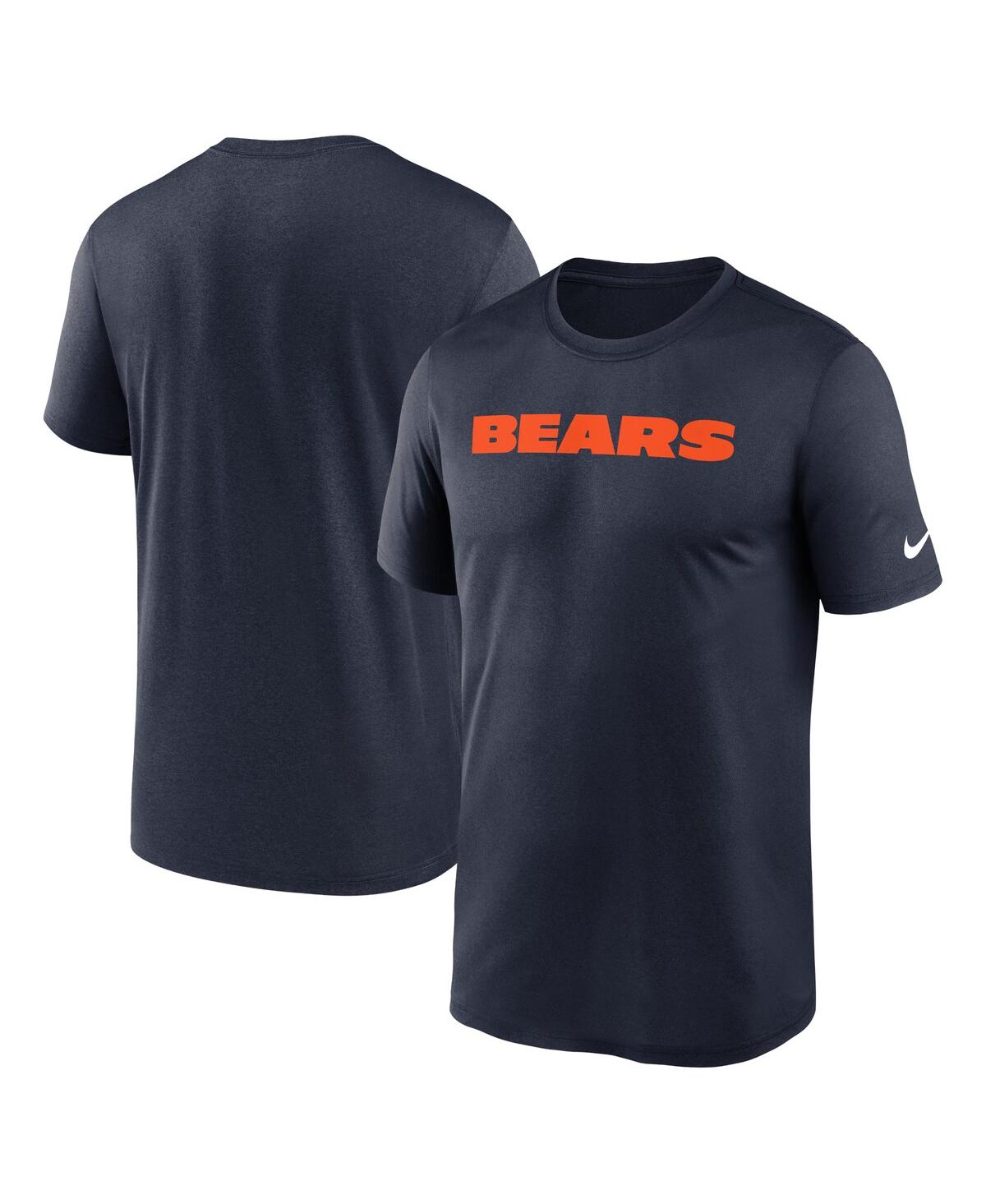 Nike Chicago Bears Primetime Wordmark Essential  Men's Nfl T-shirt In Navy
