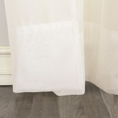 Sheer Voile Rod Pocket Curtain Panel