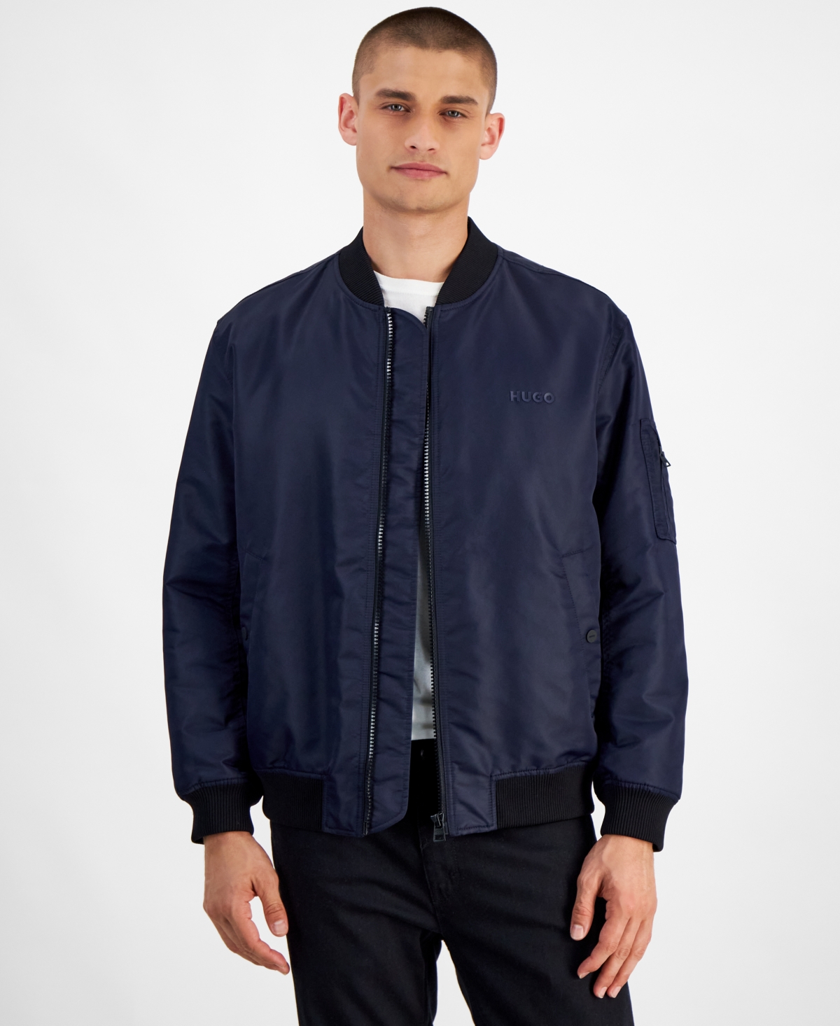 Hugo boss baseball jacket online