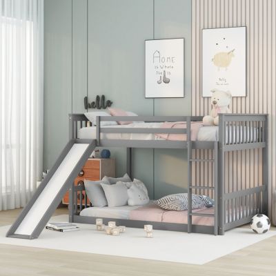  Full Over Full Bunk Bed With Slide II