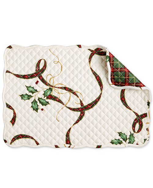 Lenox Holiday Nouveau Quilted Mat & Reviews Table Linens Dining