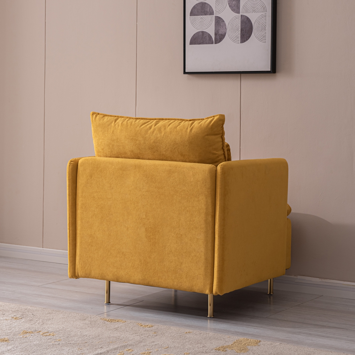 Streamdale Furniture Modern Fabric Accent Armchair, Upholstered Single Sofa Chair,Cotton Linen-30.7