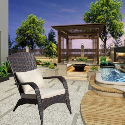 Streamdale Patio Chair With Cushions(Beige Cushion)