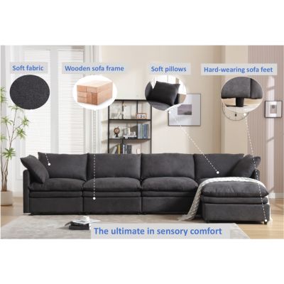 U-Shaped Sleeper Sectional Sofa