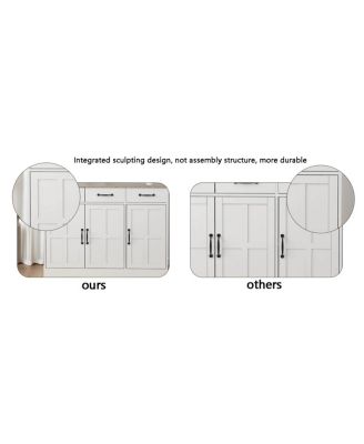 55" Farmhouse Buffet Cabinet with Drawers & Doors