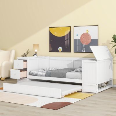 Streamdale Twin Daybed with Storage, Trundle & Charging