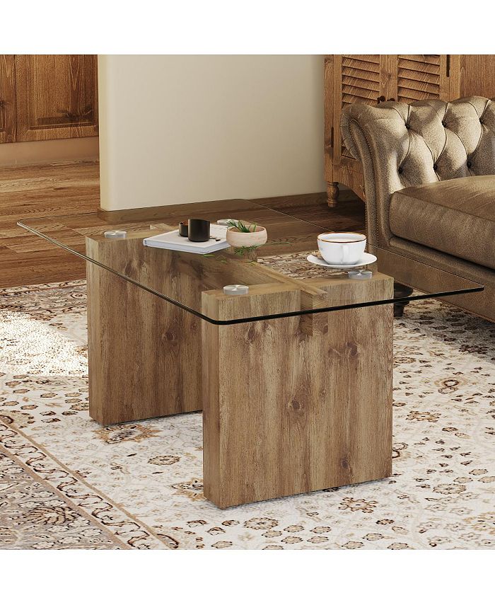 View of How to fix damaged blue mirror glass tables