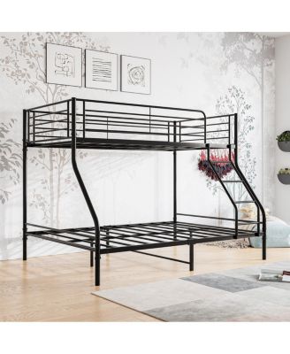 Twin-Over-Full Metal Bunk Bed with Enhanced Guardrails