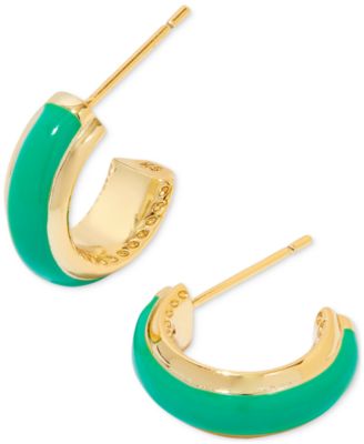 Kendra Scott - Gold-Tone Ainsley Small Huggie Hoop Earrings, 0.59"