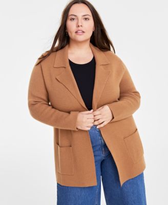 Plus Size Sweater Blazer, Created for Macy's 