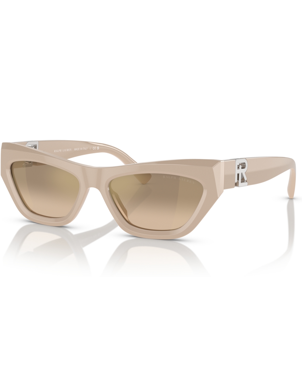 Women's The Kiera Sunglasses, Mirror Gradient RL8218U - Solid Beige