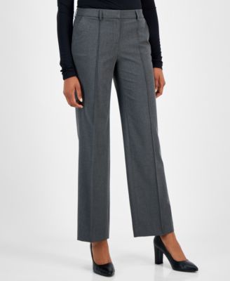 Anne Klein - Women's Pintucked Straight-Leg Pants