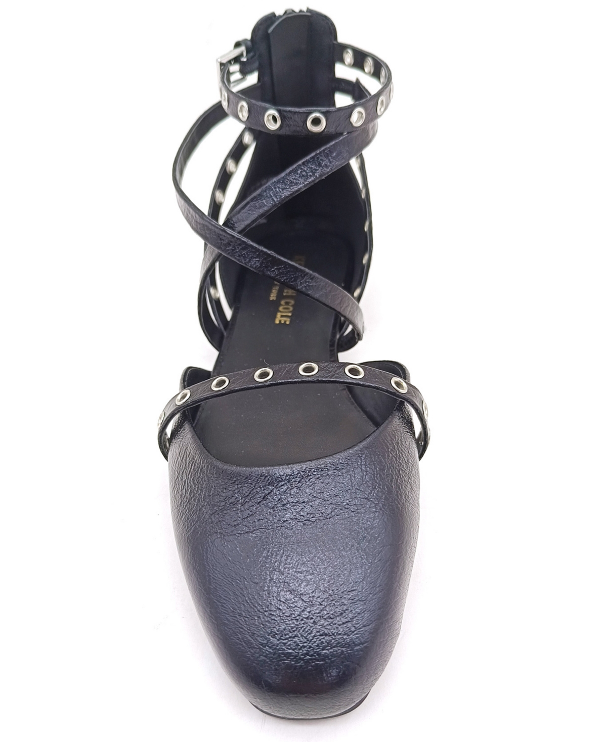 Shop Kenneth Cole New York Women's Mason Strappy Flats In Pewter
