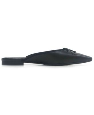 Kenneth Cole Women's Roxanne Mules - Pointed Toe Flat Slip-On Shoes With Leather Lining
